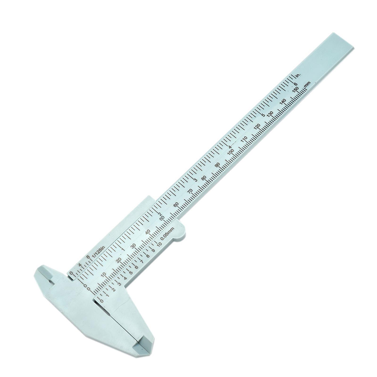 1pc Plastic Caliper Eyebrow Measuring Ruler Double Scale