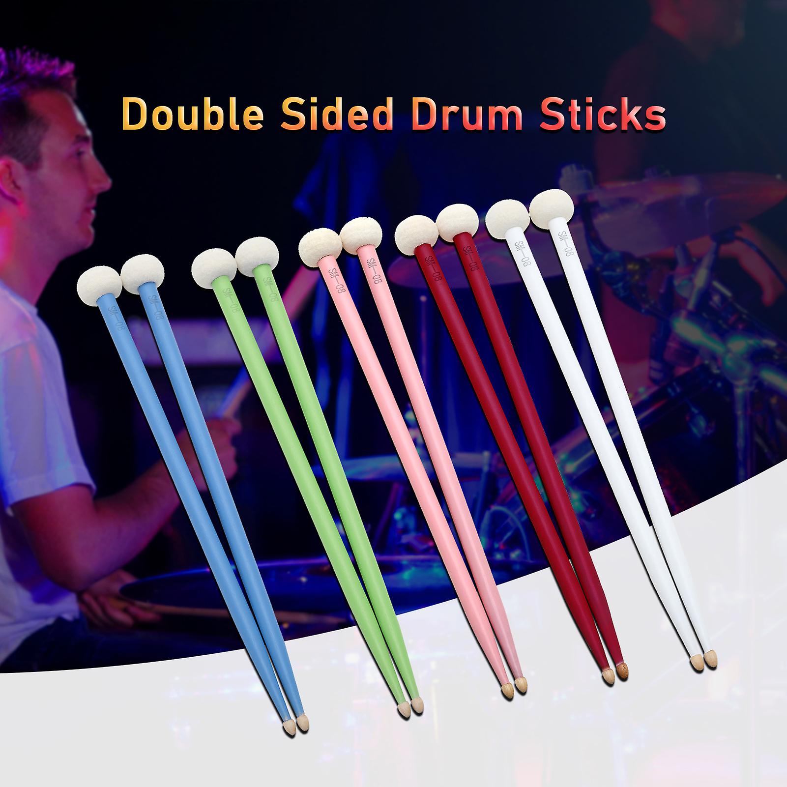 2pcs Drum Mallet Drum Stick Double Sided Drum Mallets Good Hand Feel