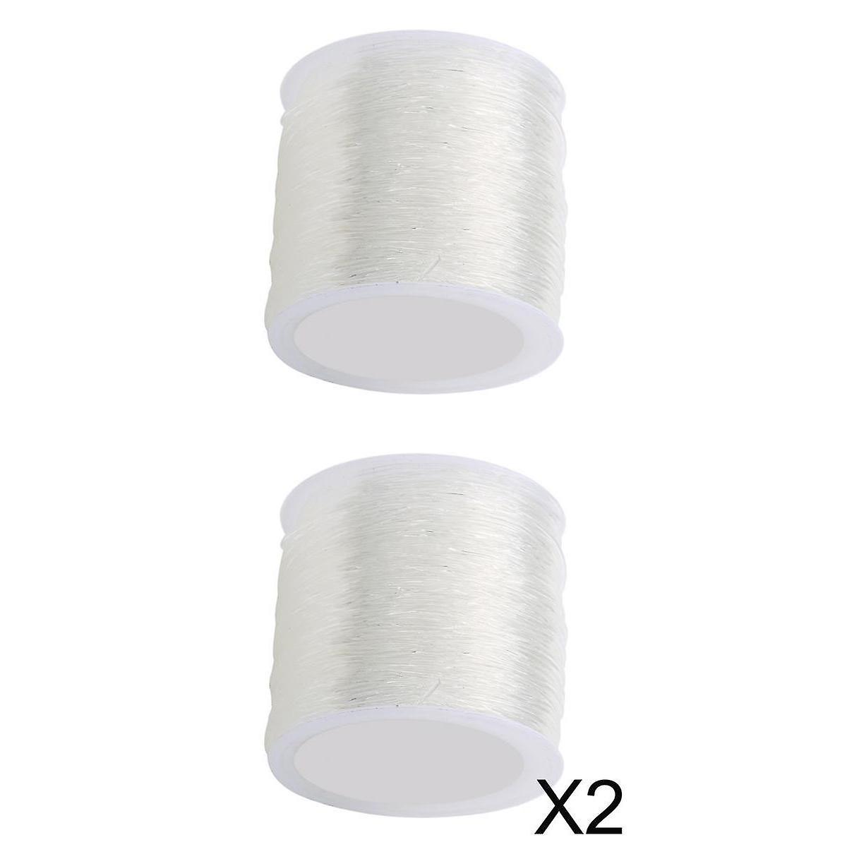 3 rullar elastiska trådsmycken som gör sladdar rön 100 meter