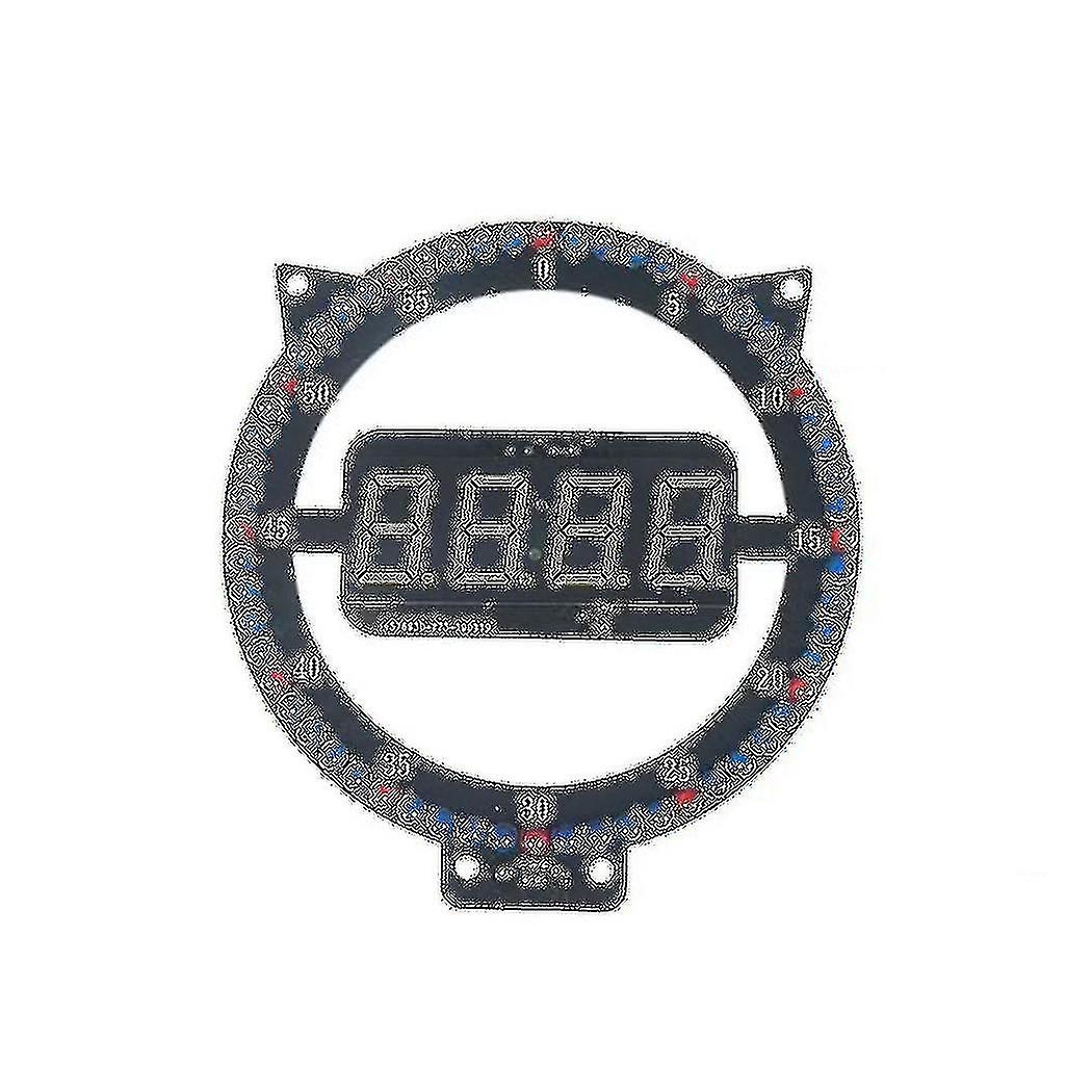 Kitten Clock Creative Diy Kit Night Light Clock (green Digital Tube)