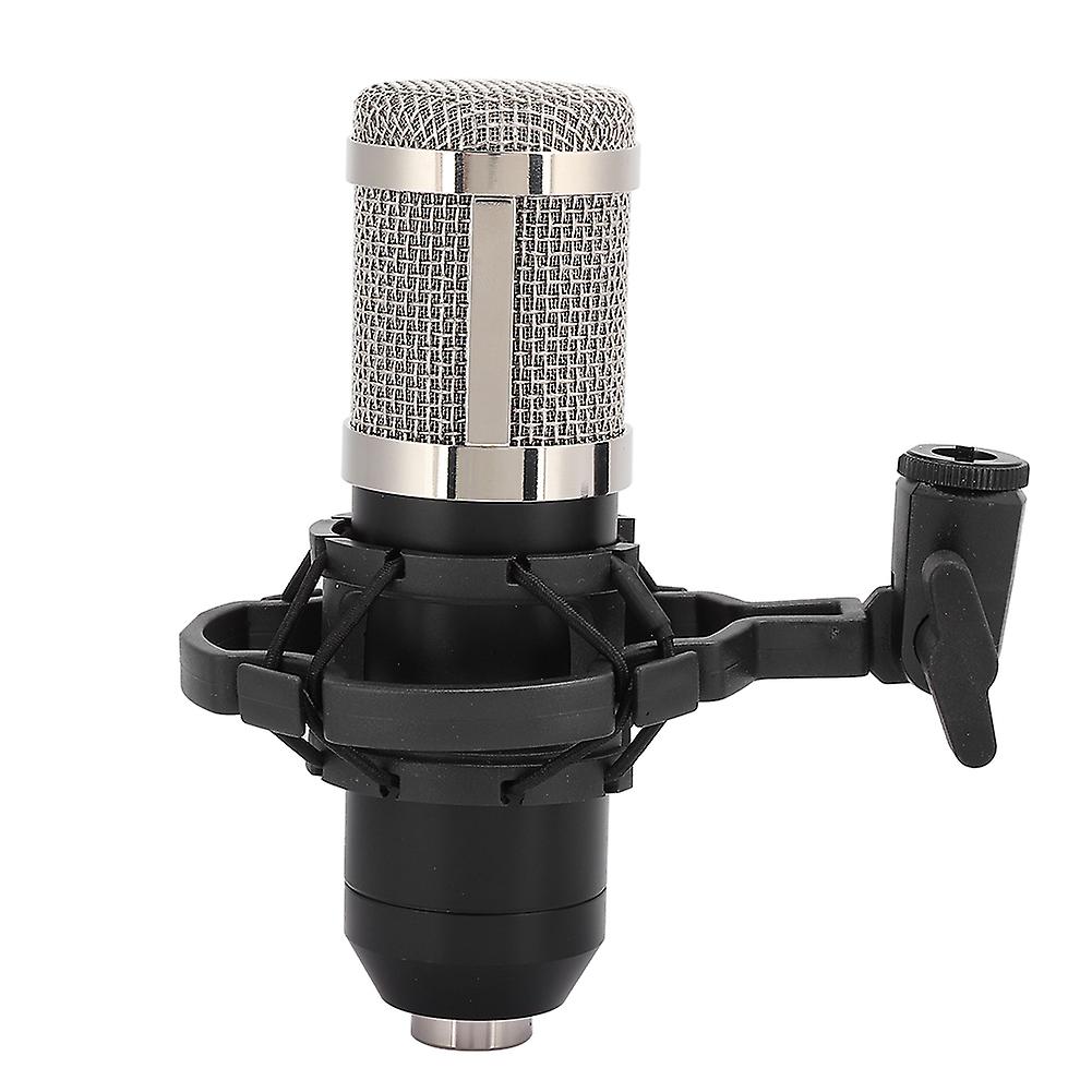 Wired Computer Condenser Microphone with Stand for Live Streaming Karaoke Recording