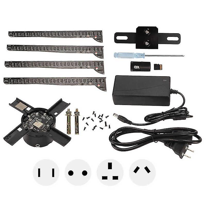 3D Hologram Projector 4 Blades Fan 2000x684 684 Led Beads Support Wifi And App Hologram Advertising Display 100‑240v