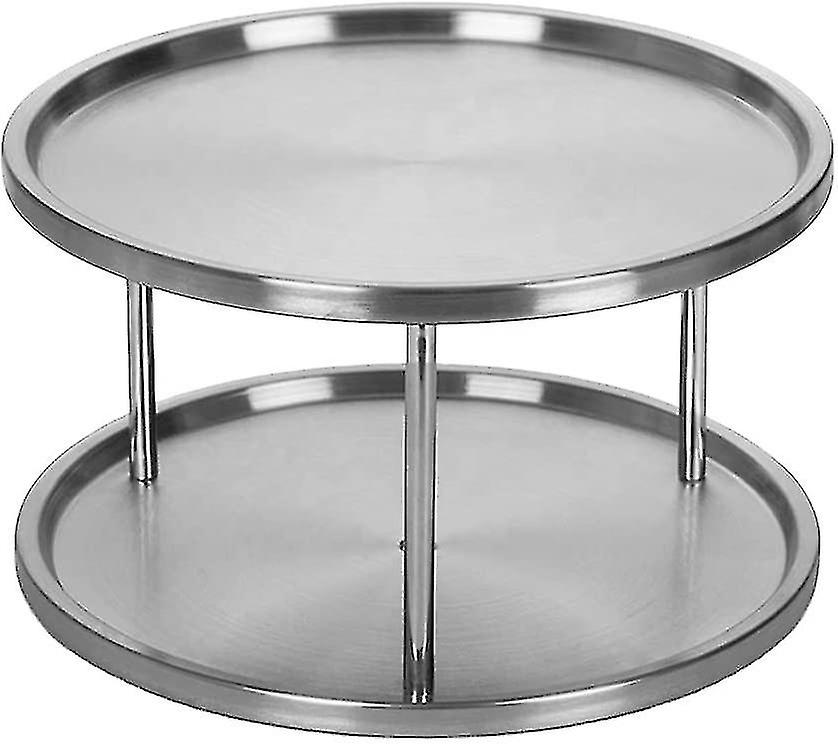 Lazy Multi-function Rotating Spice Rack For Kitchen Storage, Stainless Steel Rotating Condiment Rack