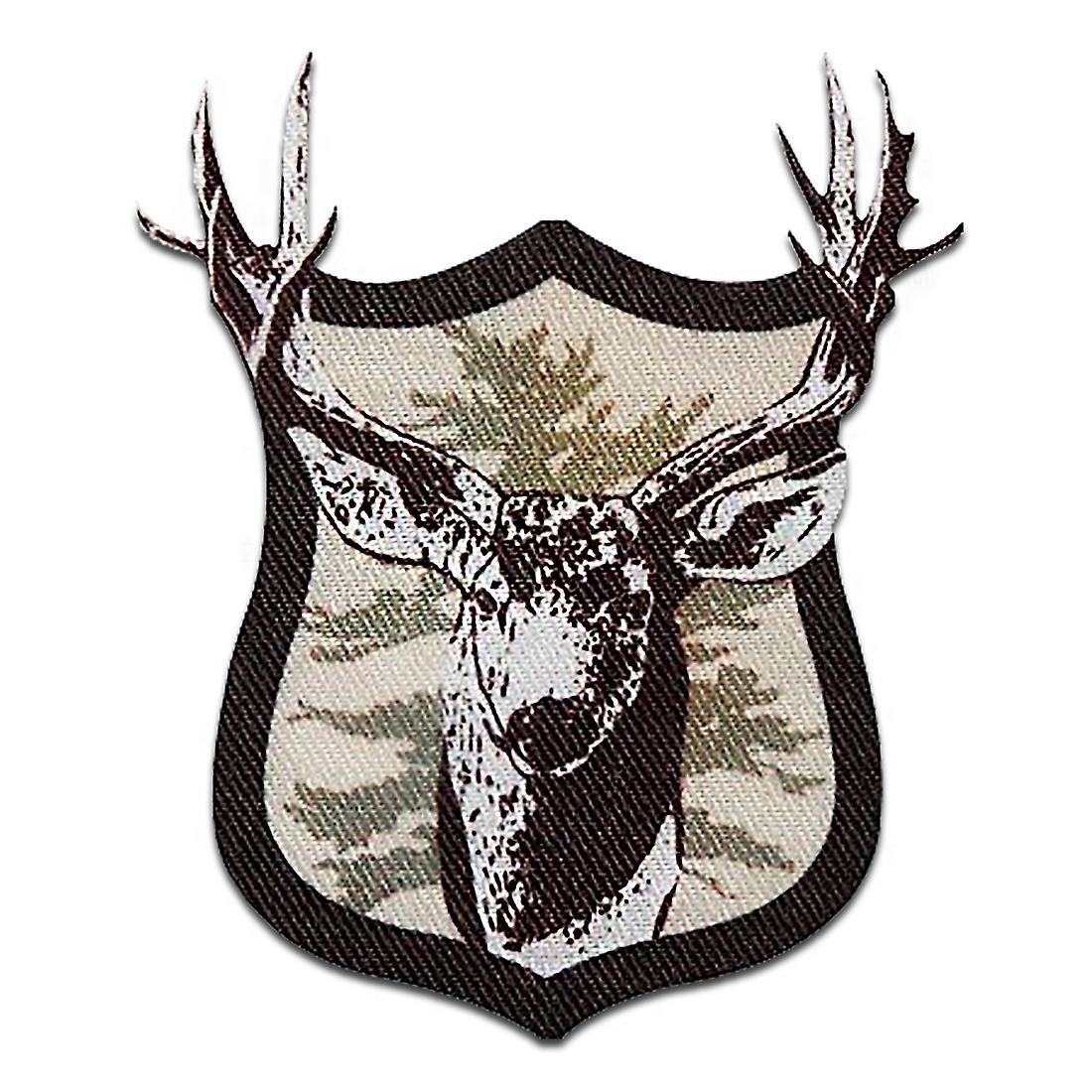 Patch / iron-on patch - Hertenkostuums – bruin – 6x8,5cm - Iron-on patches