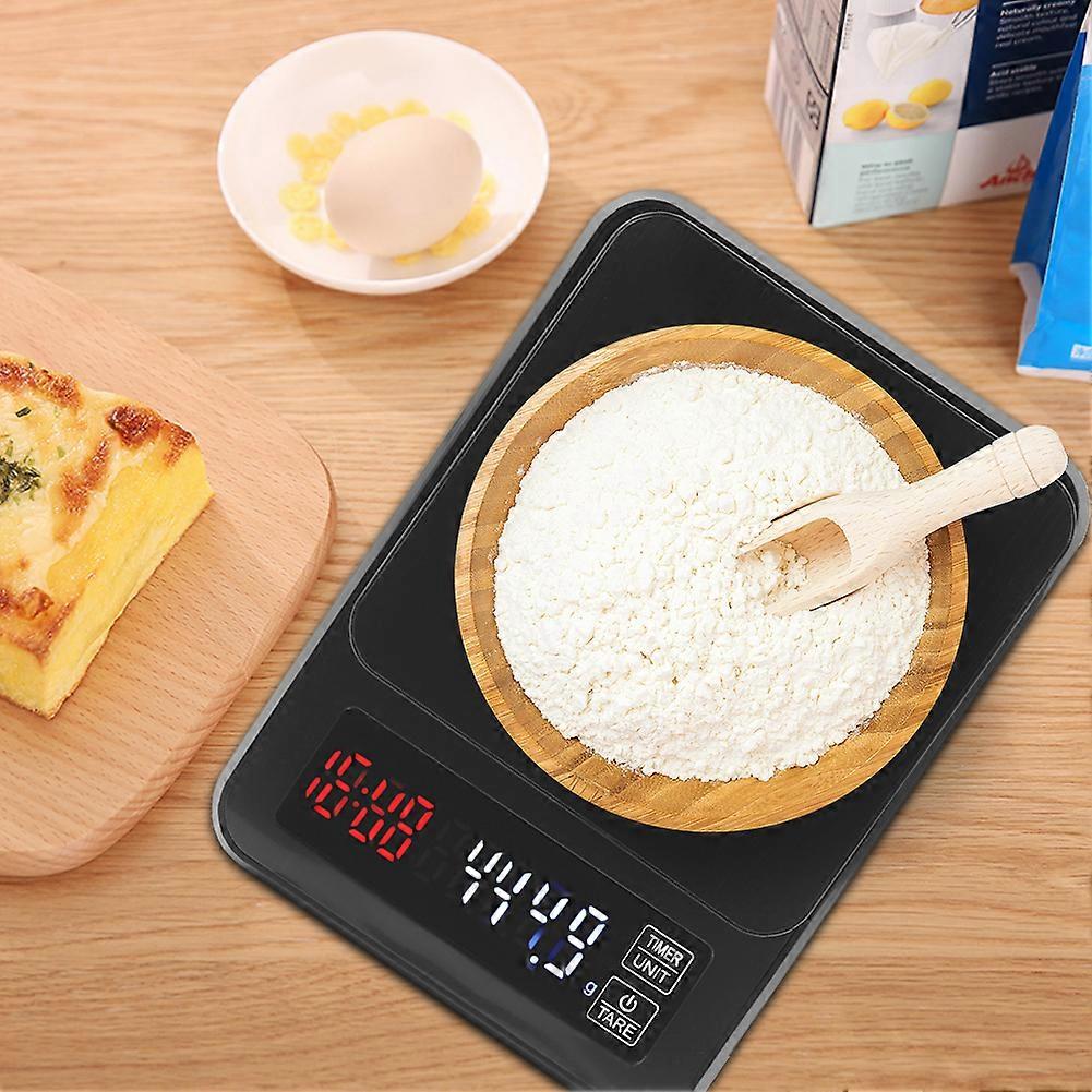 Portable Kitchen USB Powered Electronic Scale with Timing Function Baking Accessory 3kg/0.1g