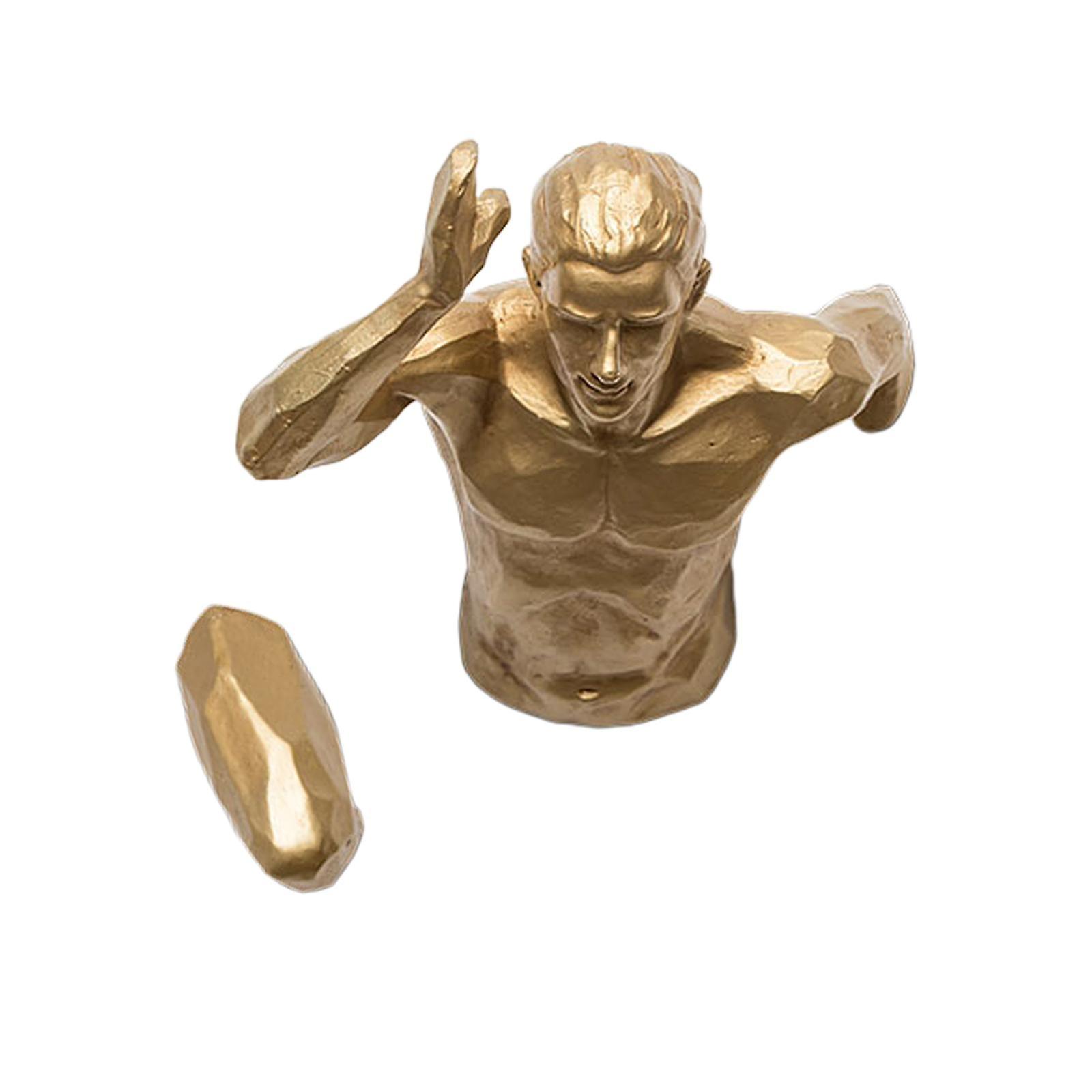 Retro Resin Figurine Background Statue Wall Home Decor Black Right Hand