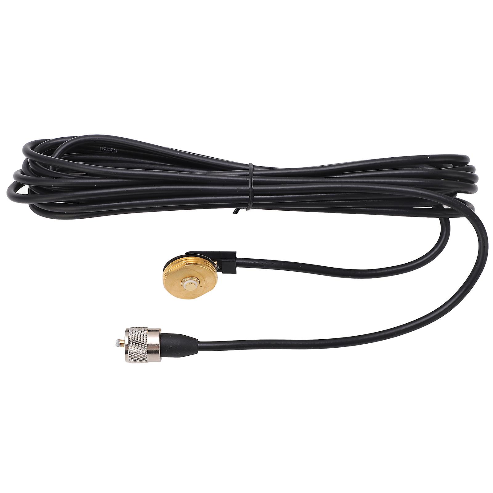 5m Car Walkie Talkie Antenna Cable With Base Male Connector Flexible Copper For Mobile Radio Vehicle