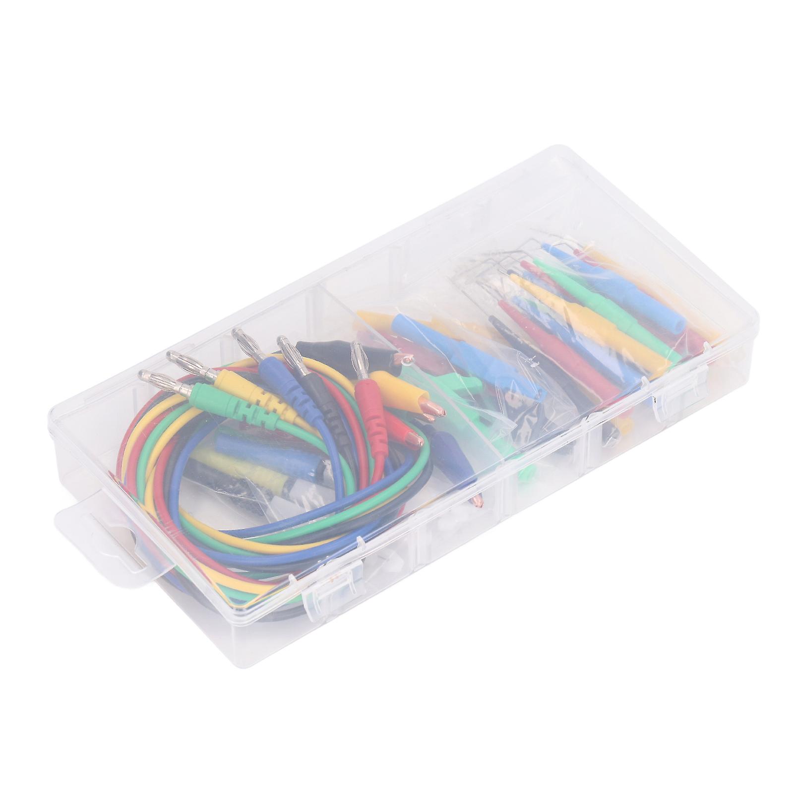 Banana Plug Test Leads Kit, 90° 135° 180° Back Probes 4mm Banana Plug Kit Good Conductivity Silicone Test Leads for Car Diagnostics Testing SJ2HG
