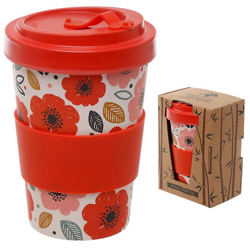 Bamboo Composite Poppy Fields Screw Top Travel Mug X 1 Pack