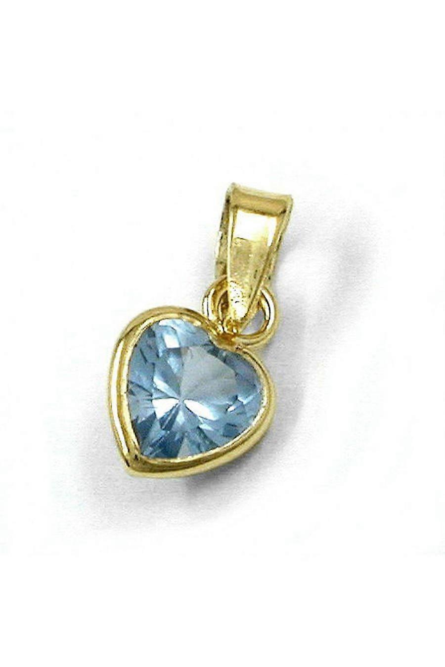 Pendant Aquamarin Heart 14k Gold - Gl430509