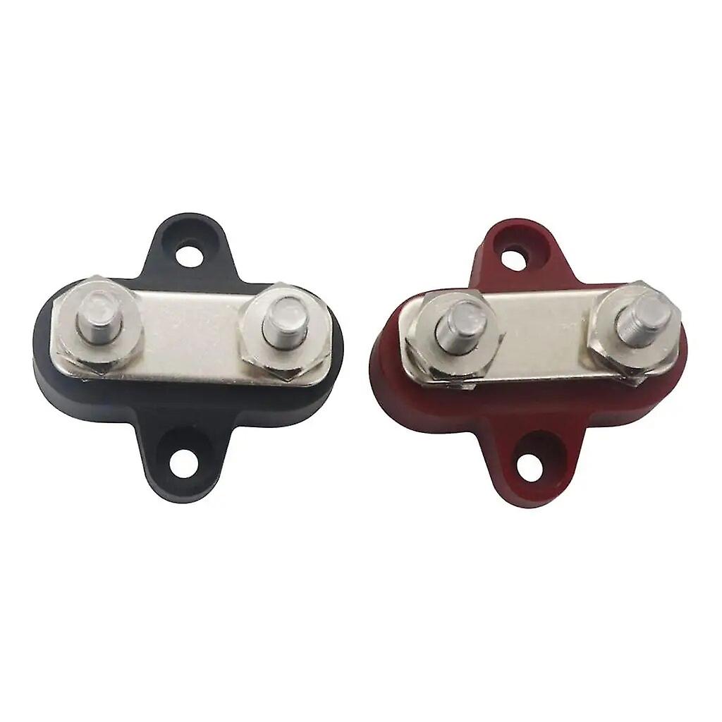 2x M6 negative bus power terminal block~6602