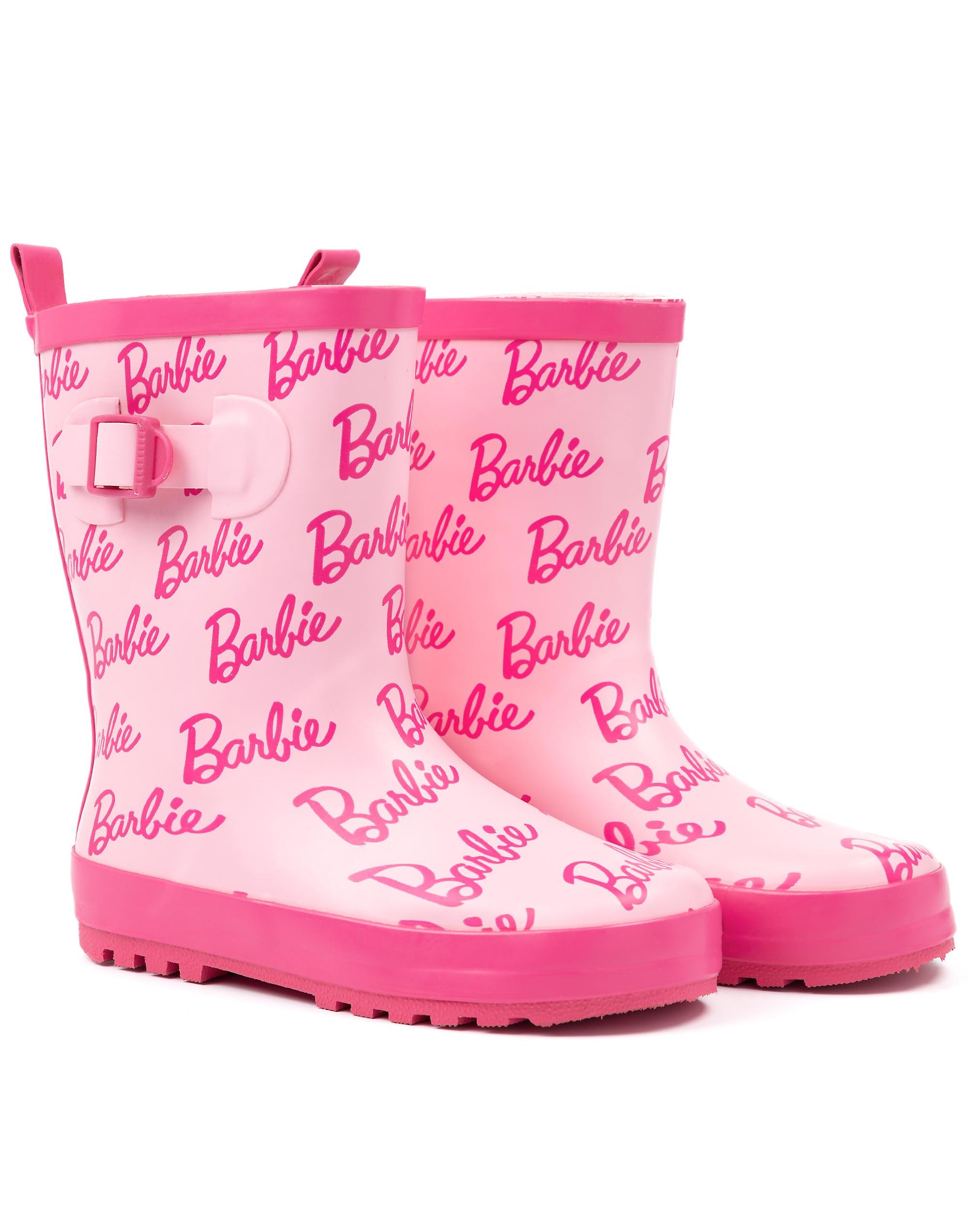 Barbie Unisex Kids Wellington Boots without Handles Pink Logo