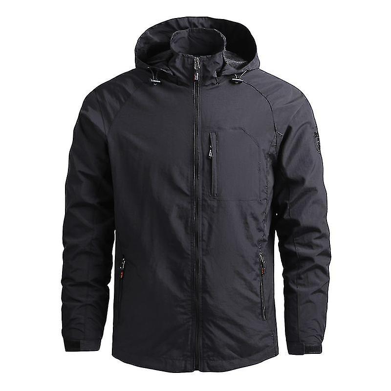 Men's Waterproof Hooded Windbreaker Jacket