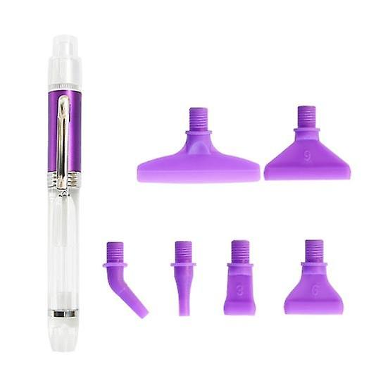 1 Set Drill Pen LED Light Rhinestone Painting Pen Set DIY Ergonomic Dotting Pen with Replacement Tips for Home