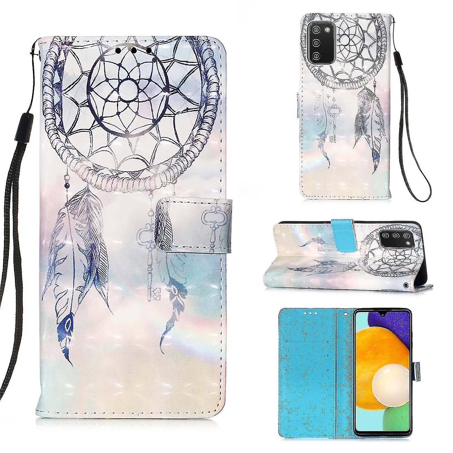 Compatible With Samsung Galaxy A03s Case 3d Pattern Wallet Card Magnetic Etui Cover Folio - Wind C S