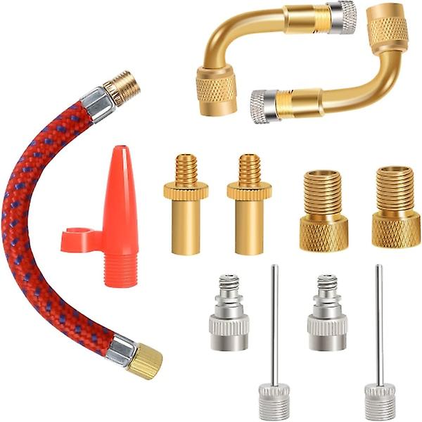 1 uppsättning cykelpumpventiladapteranslutningar, cykelventiladapter