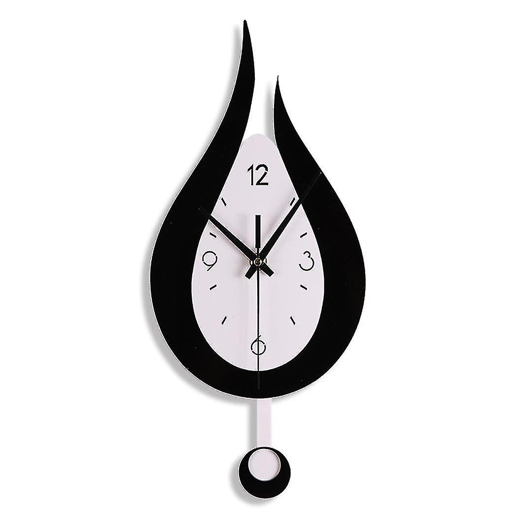 Wall Clock Modern Creative Water Drop Pendulum Clock With Pendulum, Silent Pendulum Clock Digital Wall Clock - shenxin