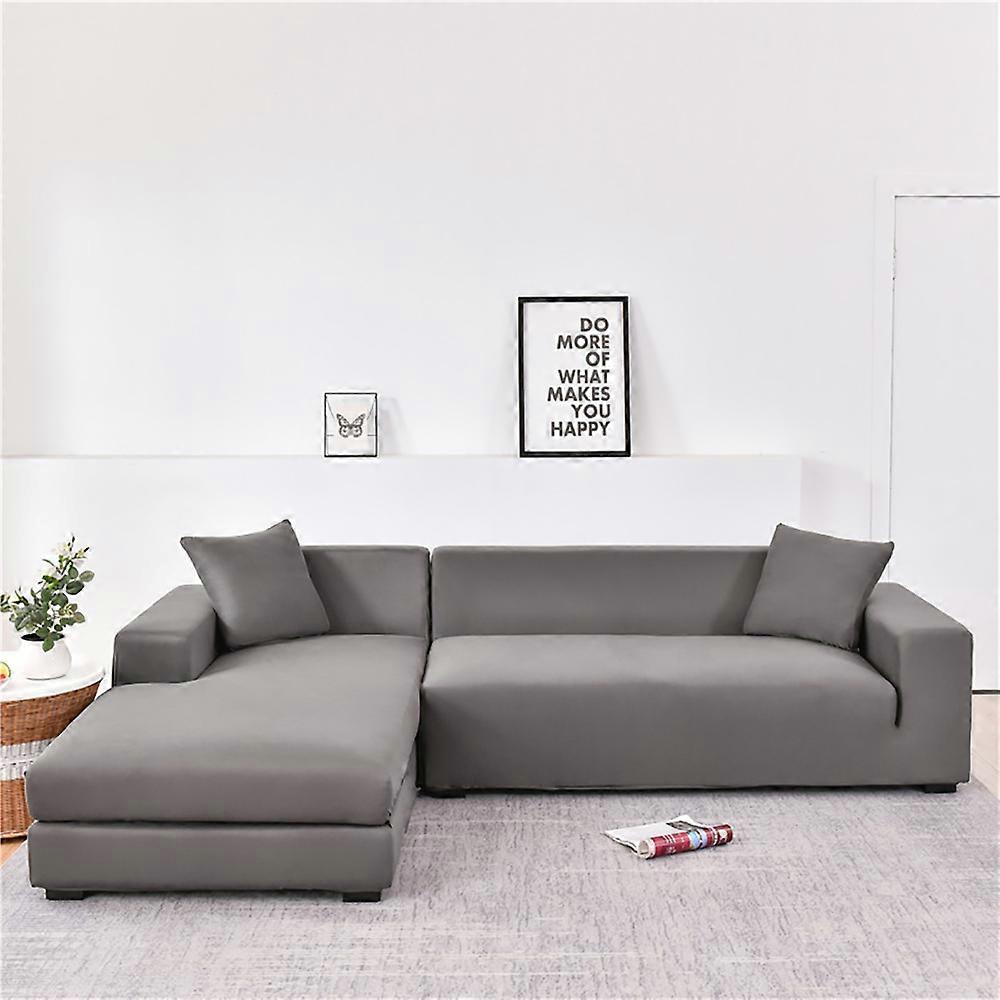 Elastic Sofa Cover, Comfortable Stretch Fabric (Gray, 180-230cm)