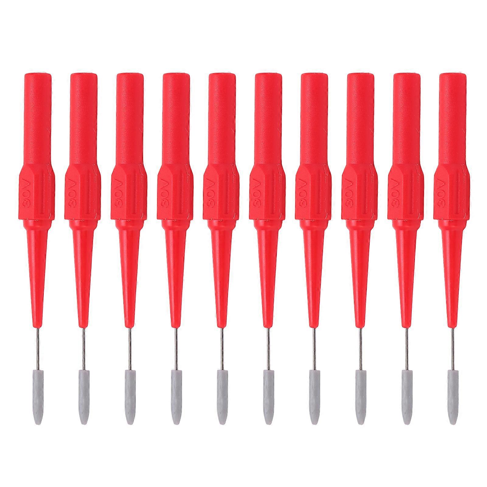 10pcs 26.010 0.7mm Test Probe Set 4.0mm Socket Piercing Probe for Testing EquipmentRed