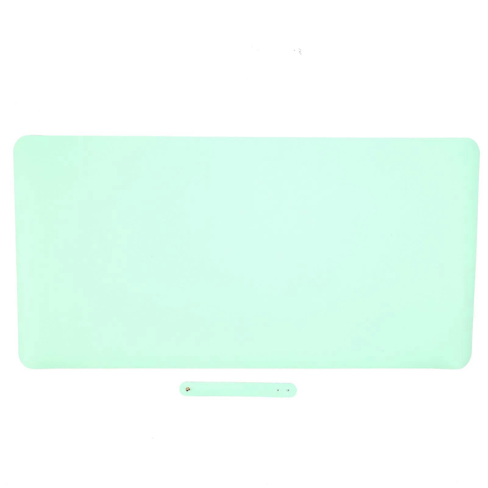DoubleSided Table Mat Multifunctional Waterproof Leather Writing Desk Mouse Pad(Light Green Light Blue )