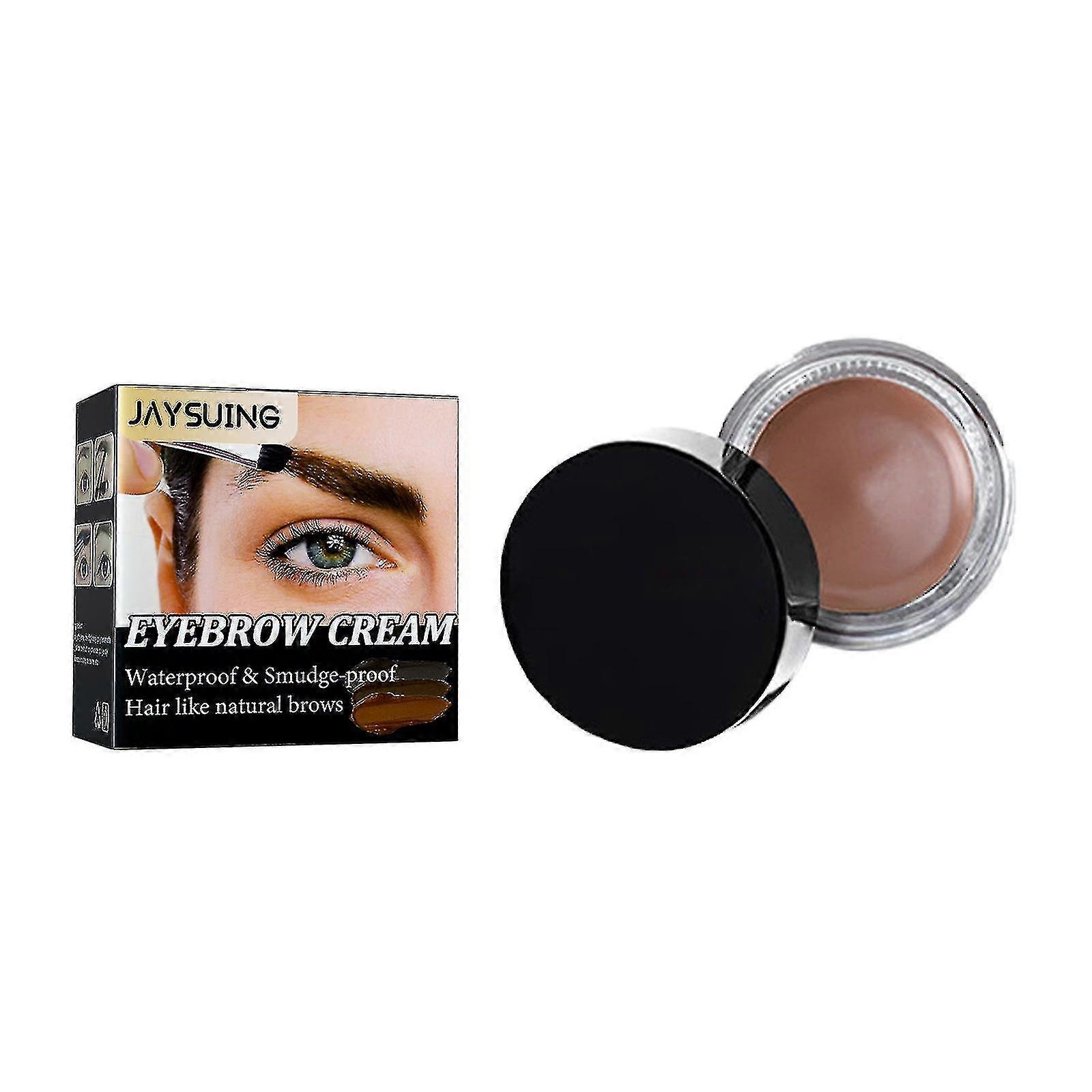 Jaysuing Eyebrow Cream Waterproof, Quick-drying, Non-fading, Non-smearing, Smooth To Create Three-dimensional Natural Wild Eyebrow Cream Light Brown -