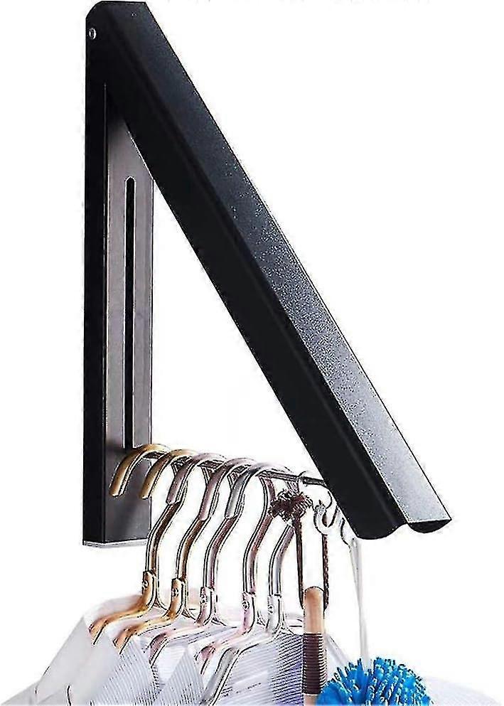 Foldable Telescopic Drying Rack Aluminum Alloy Wall Hanging Drying Rack (silver)