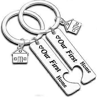 Couple Keyrings Our First Home Keychains New Home Keyring Housewarming Gifts Matching Keyring Gifts for New Home Owners Jewellery (Our First Home ) (s