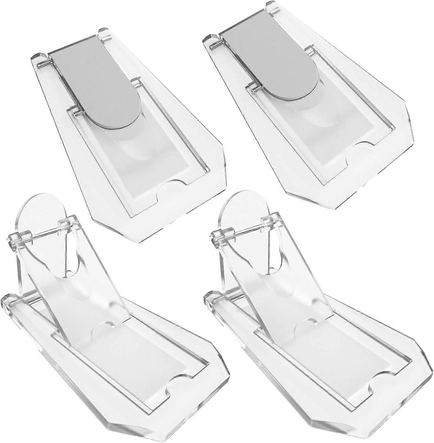 Sliding Glass Door Child Locks - Sure Basics 4 Pack Clear Child Safety Locks for Sliding Doors No Drill Required Keyless Sliding Door Locks with Doubl