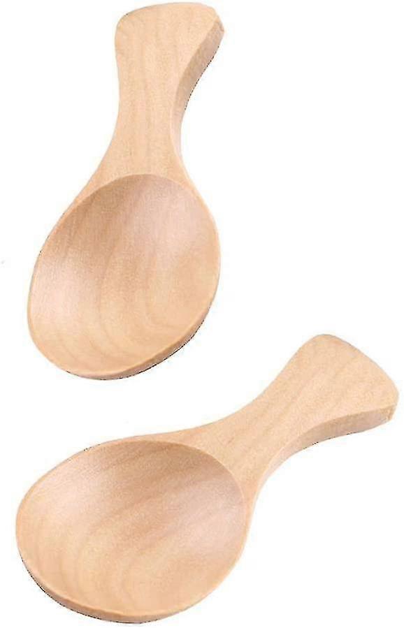 2 Pcs Mini Colher De Madeira Com Alça Curta, Frasco Pequeno Perfeito De Compota, Especiarias, Condimentos, Açúcar, Mel, Café Chá
