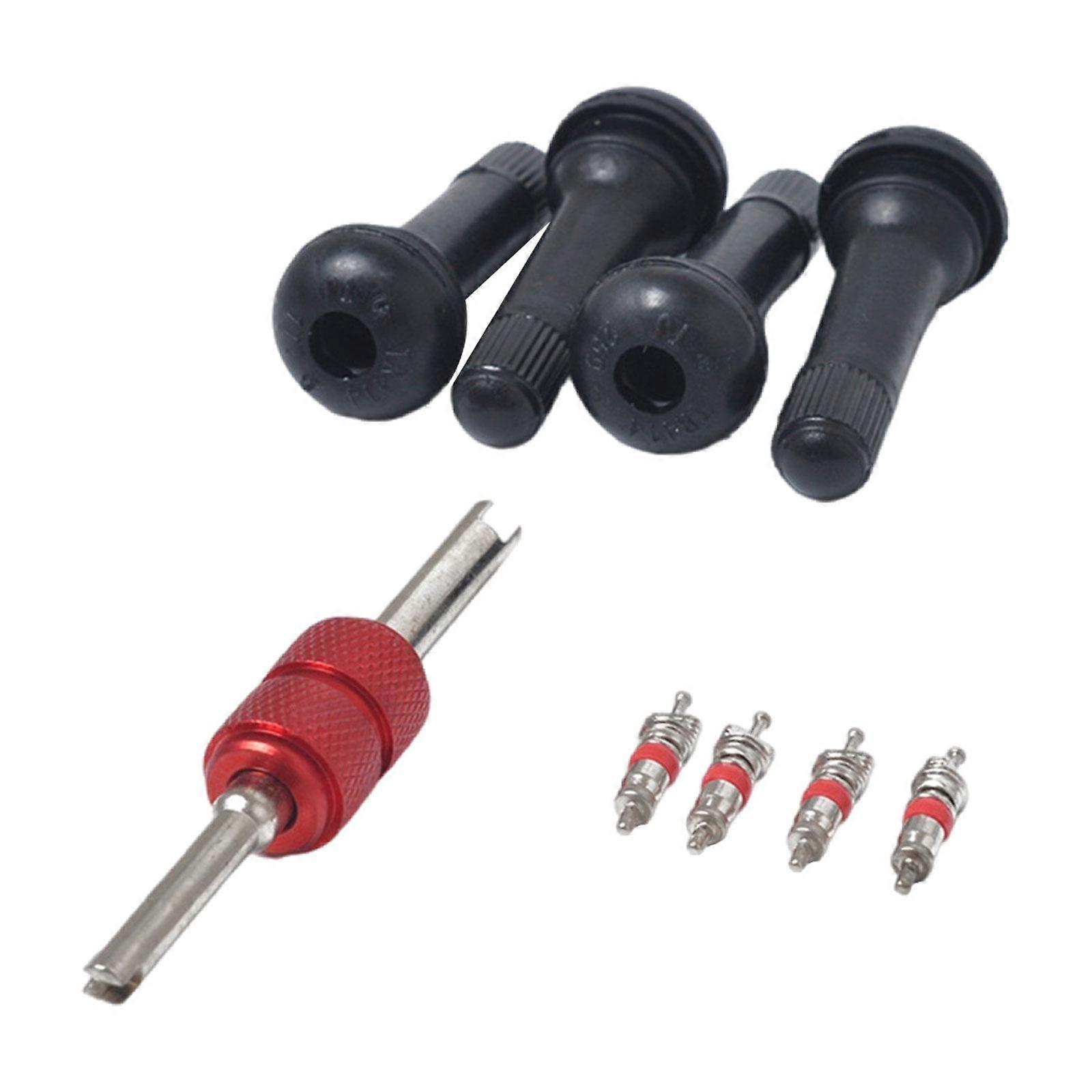 4Pcs Generic TR414 Snap in Tire Valve Stem Kit Removal and Installation Set