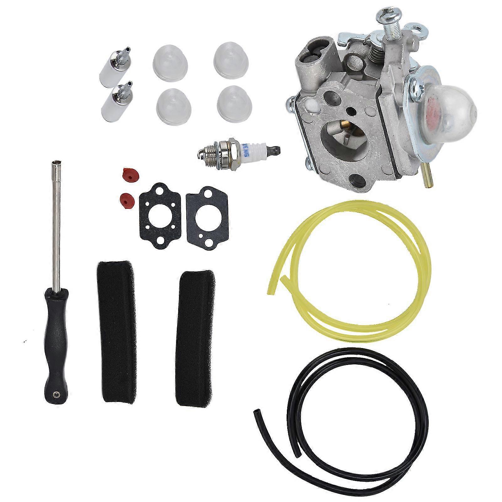 Carburetor Kit for Troybilt TB22EC TB32EC TB80EC - 753-06190 with Fuel Filter Air Filter and Primer Bulb