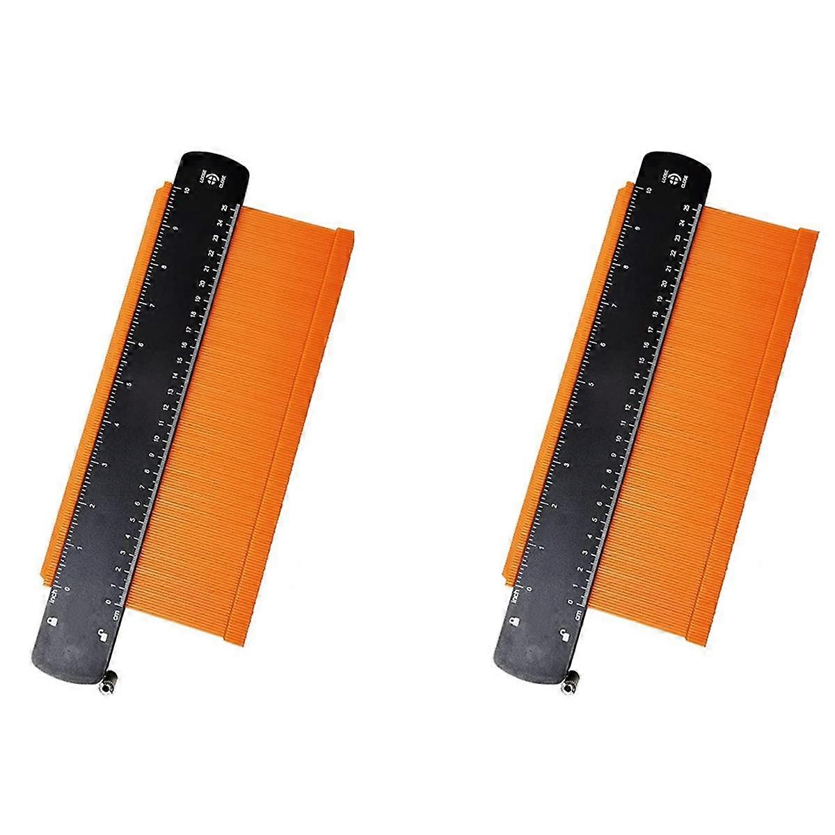 2X 10 Inch Super Gauge Shape and Outline Tool, Contour Gauge Profile Tool with Lock, Measuring Tool