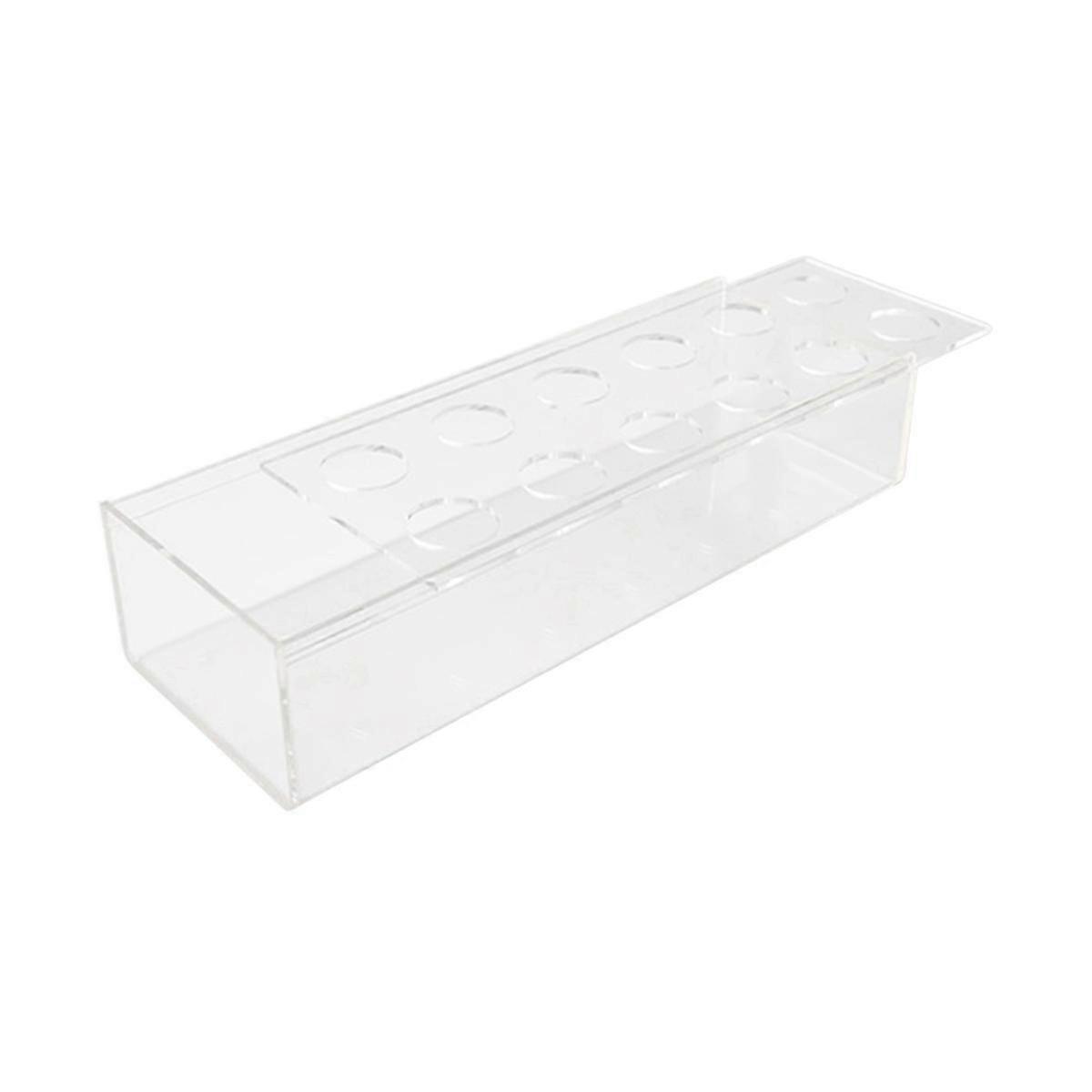 12 Holes Clear Acrylic Flower Vase Rectangular Floral Centerpiece for Dining Table Rectangle Decora