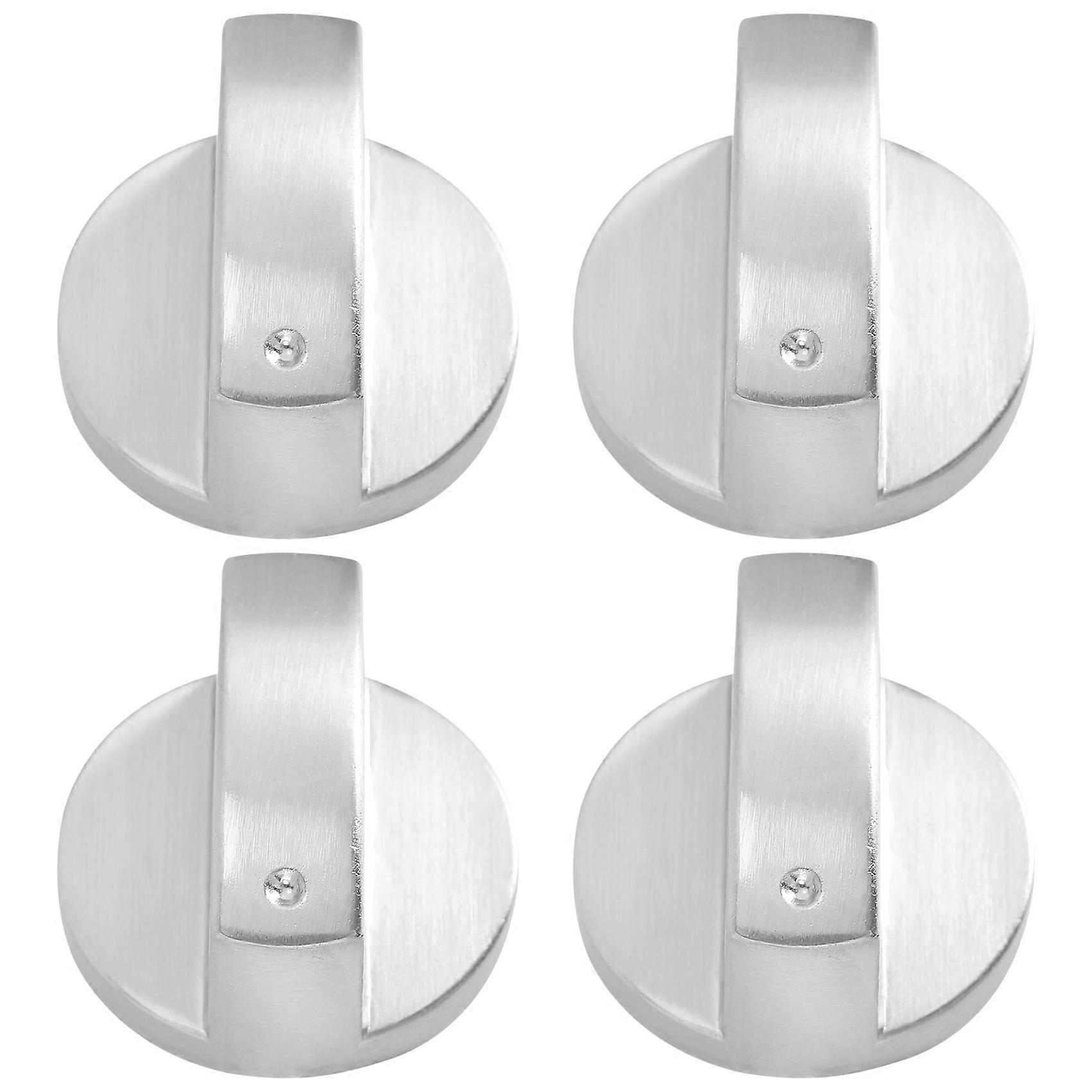 Cooker Knobs,Oven Knob(4pcs),6mm Universal Silver Stove Control Knobs Adaptors Oven Switch Cooking