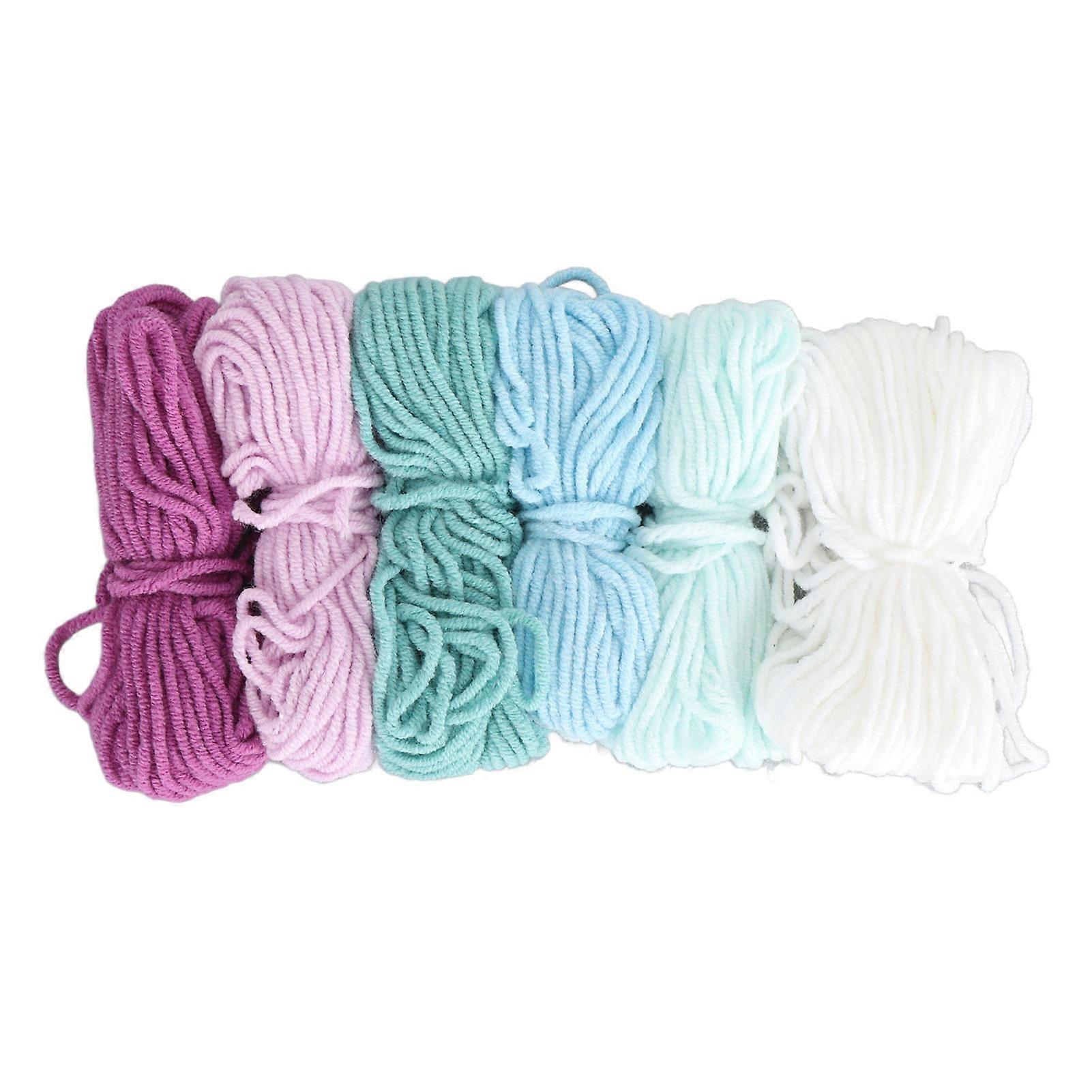 6PCS Embroidery Thread 2mm 4 Strands 10m Length Colorful Cross Stitch Embroidery Thread Type 5