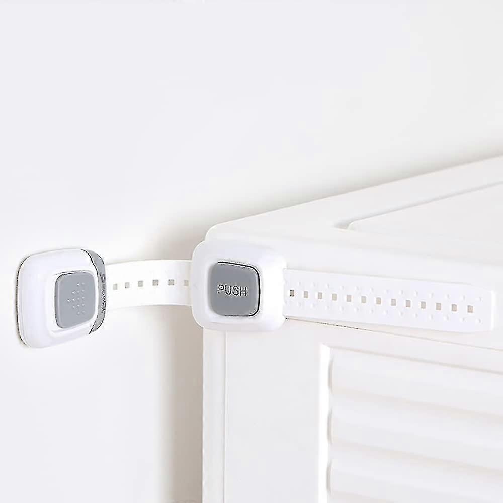 Baby Proofing Adhesive No Drill Furniture Wall Anchor Safety Straps 4 Pack