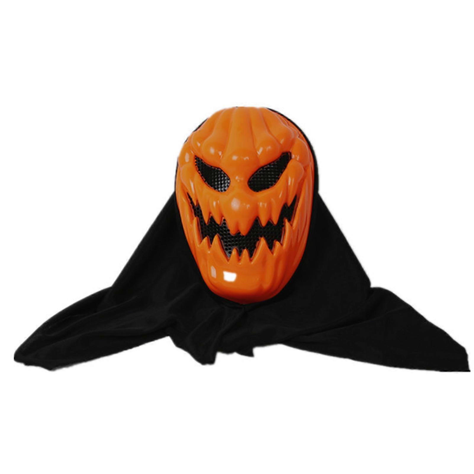 Halloween Prank Pumpkin Head Face Cover Realistic Cosplay Costume Mask for Halloween Costume Supplies