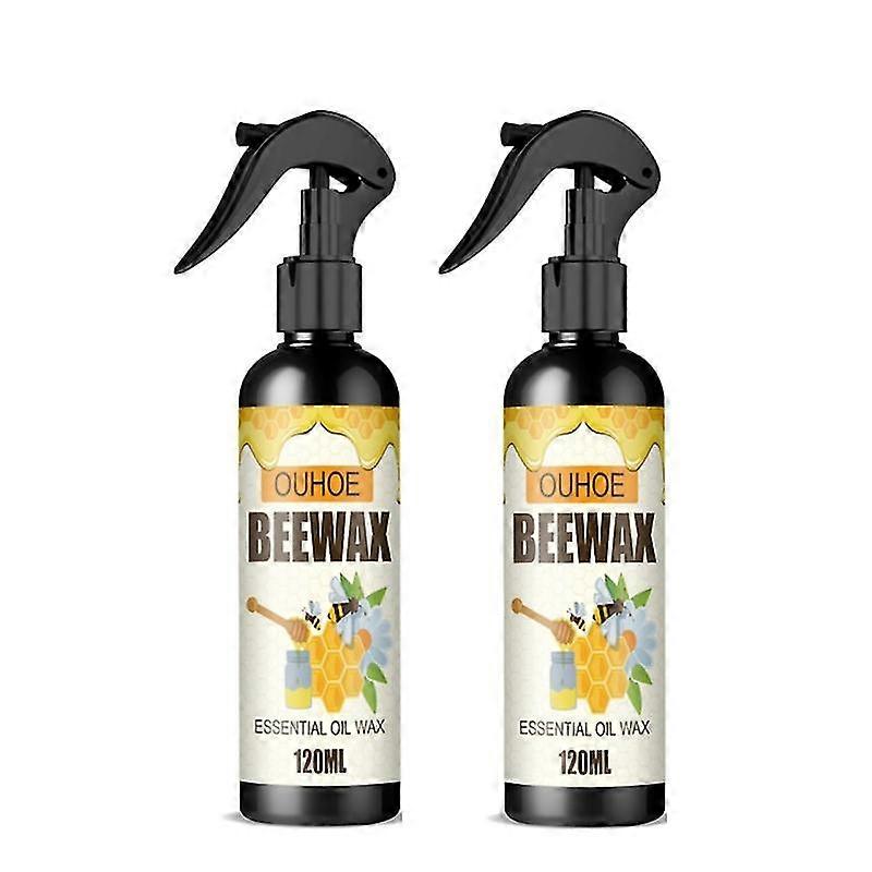 2Pcs 120ml Natural Micro-Molecularized Beeswax Spray Home Molecularized Beeswax Spray