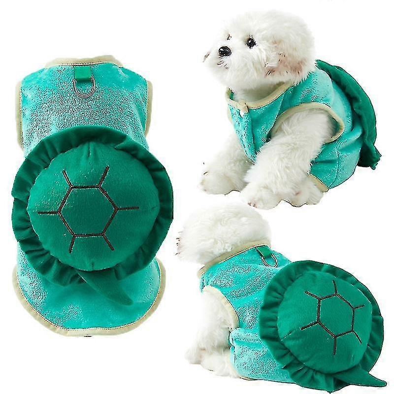 Winter New Pet Clothes For Halloween - Cute Turtle Transformation Flannel Dog Clothes