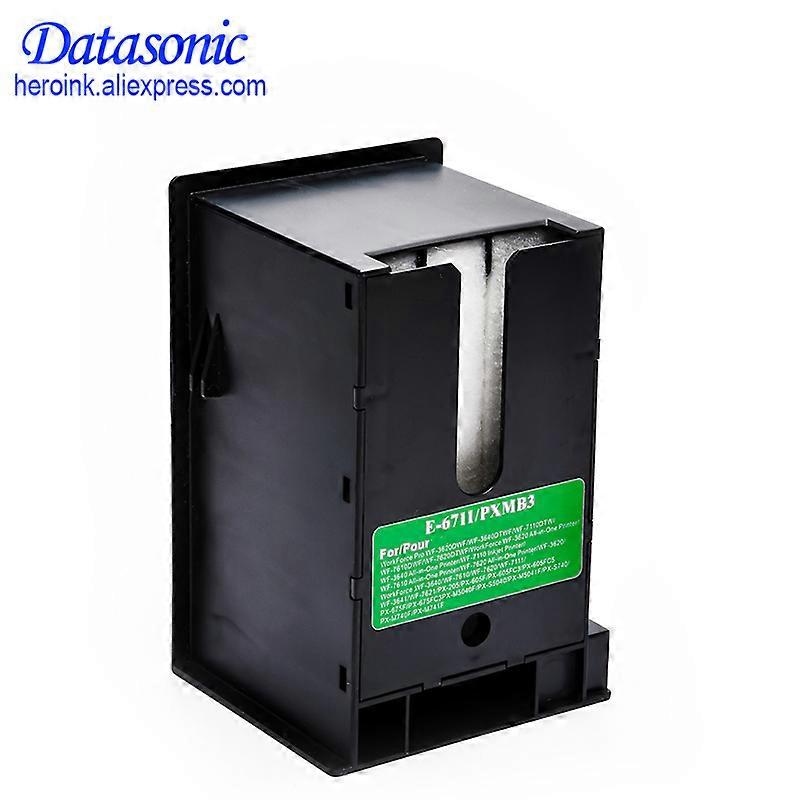 1 PCS BK T6711 With Chip Waste Ink/Maintenance Tank For Epson WorkForce WP-4011 WP-4015 DN WP-4025 DW WP-4520 WP-4521 WF-3521
