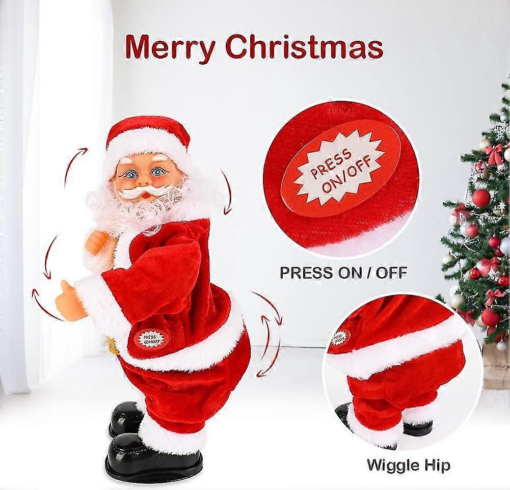 Electric Swing Hip Santa, Musical Santa Toy Battery Powered Singing And ...