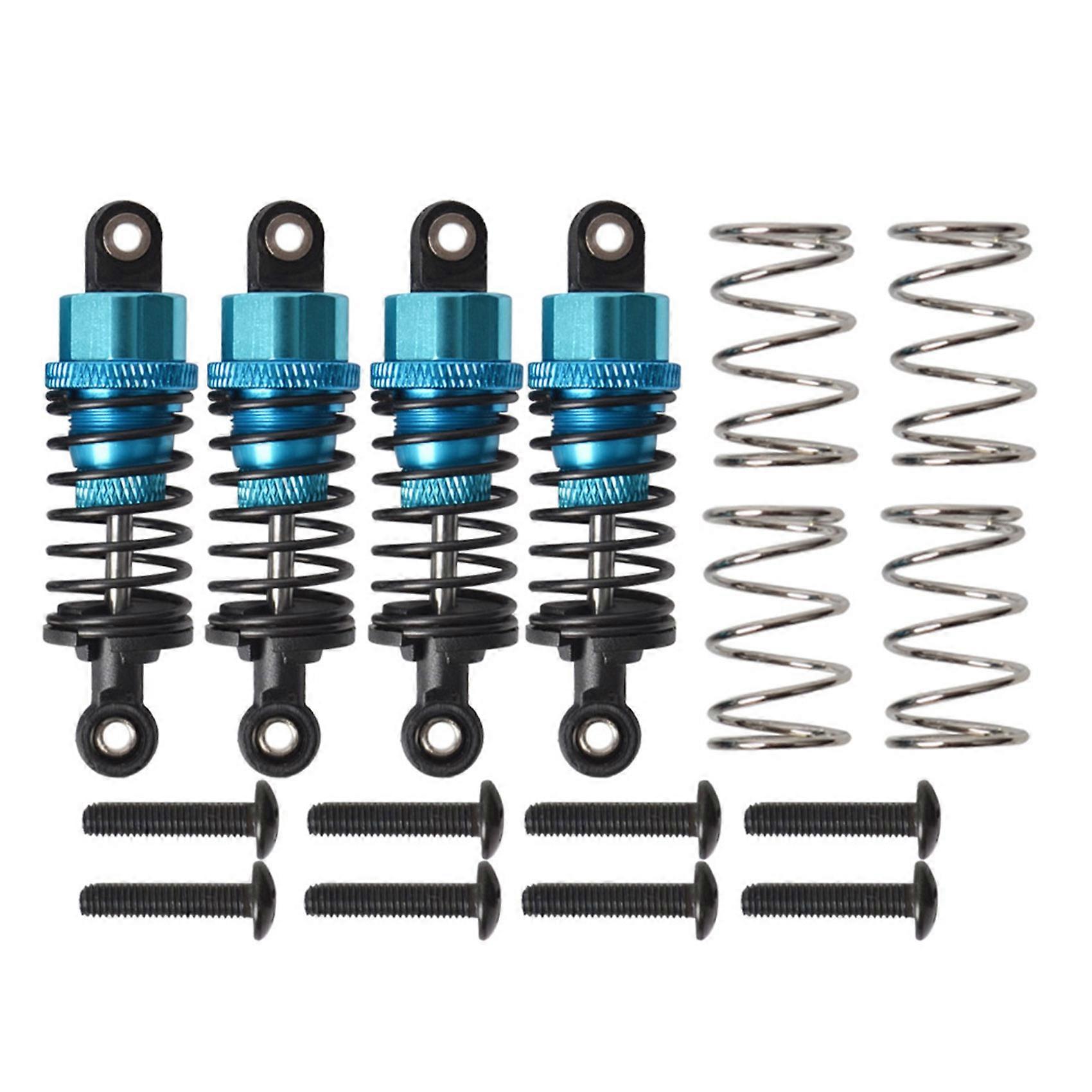 4Pcs RC Cars Aluminum Front & Rear Damper for TT-01 TT01 /TT02 M6 1/10 RC Upgrade Parts Blue