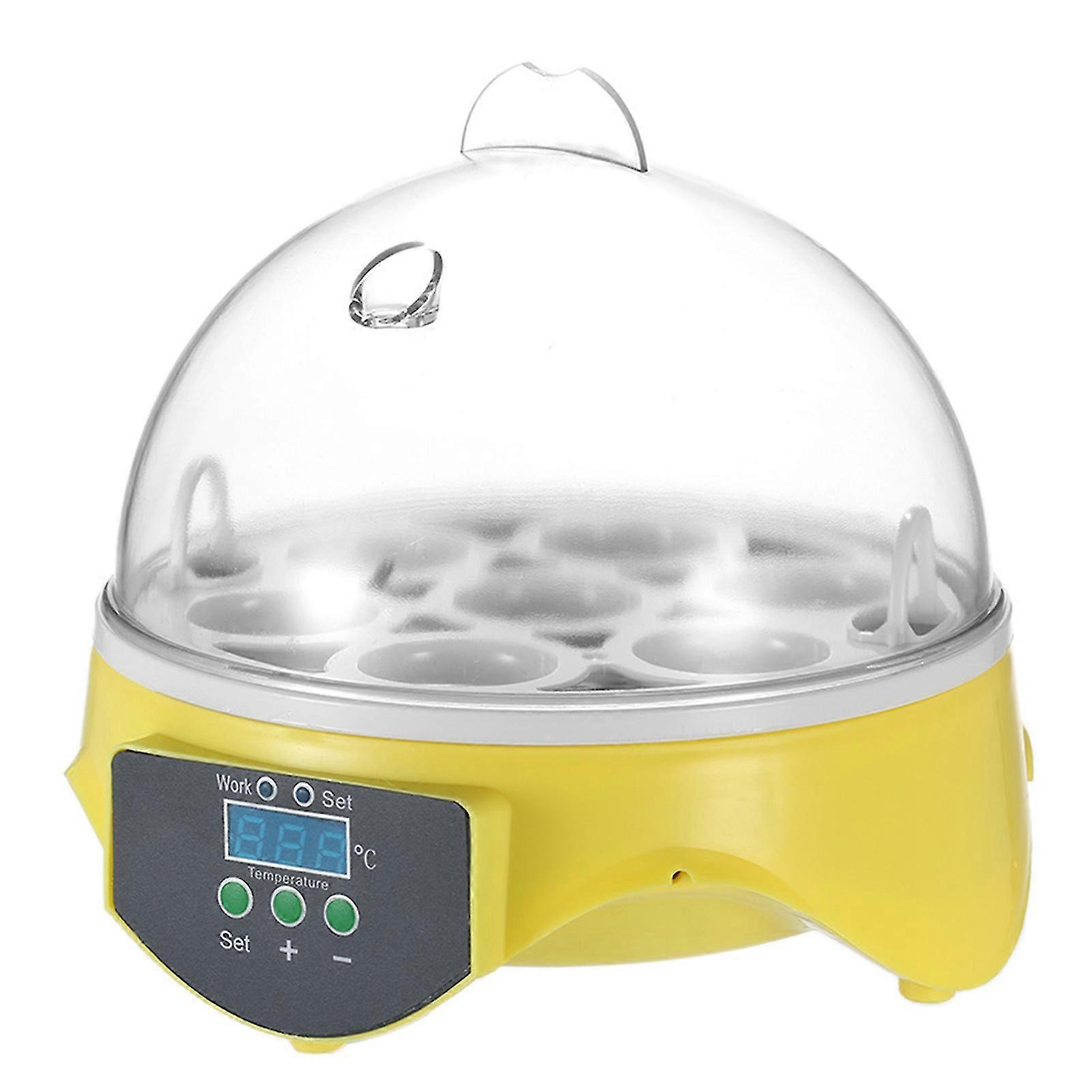 7 Eggs Mini Digital Egg Incubator Hatcher Transparent Eggs Hatching Machine Automatic Temperature Control For Chicken Duck Bird Eggs Ac220v Uk Plug