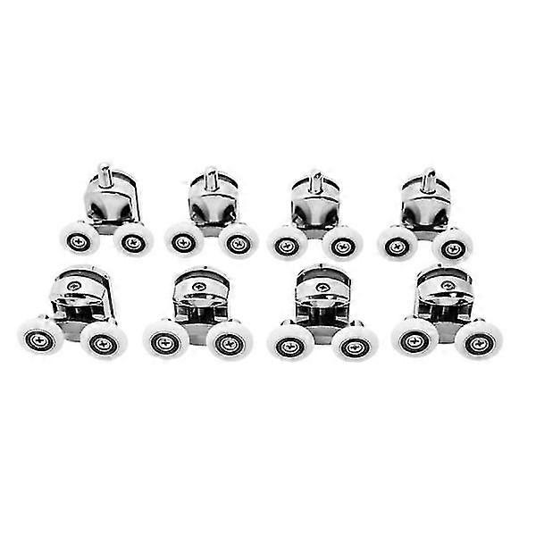 8x Wheels For Shower Cabin Silver