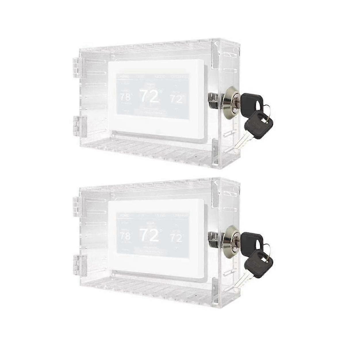 Universal Thermostat Lock Box With Key,clear Thermostat Cover For Thermostat On Wall,thermostat Gua