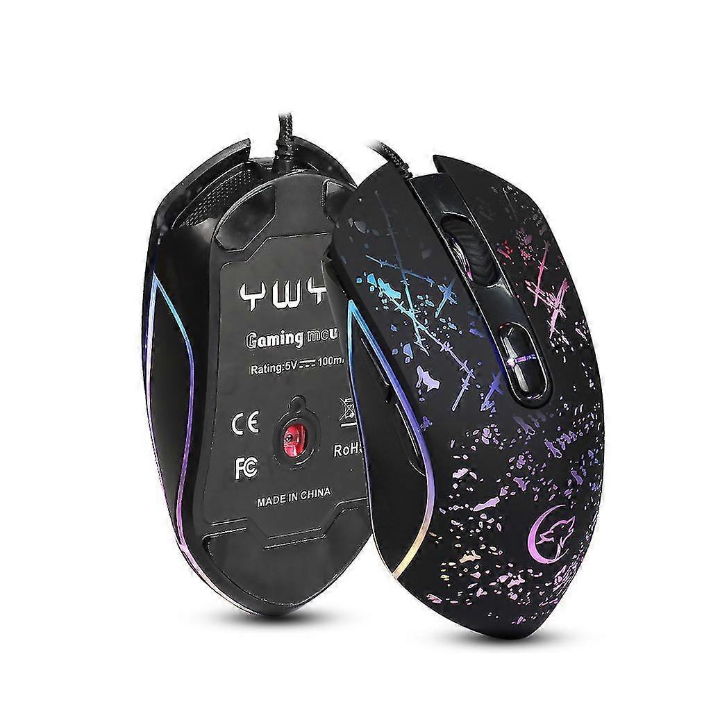 G828usb Gaming Mouse Cable Rgb 6backlight Macro Programmable Buttons Black Gamer