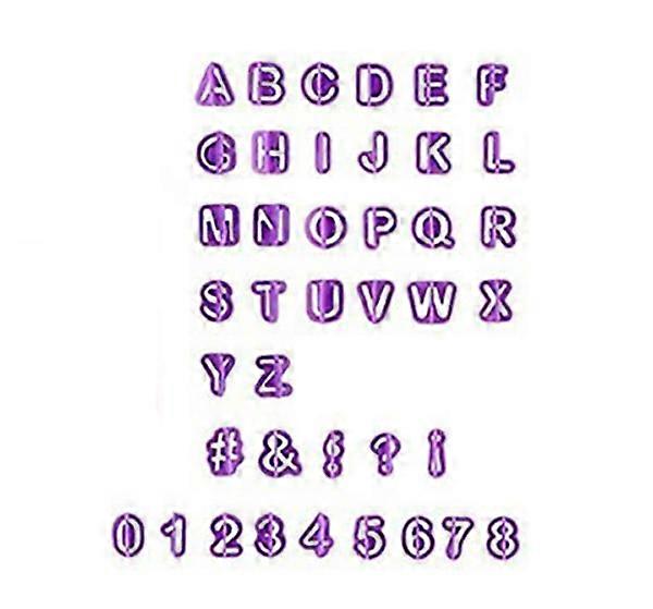 40 PCS Cookie Cutter Letters,Numbers and Punctuation Marks