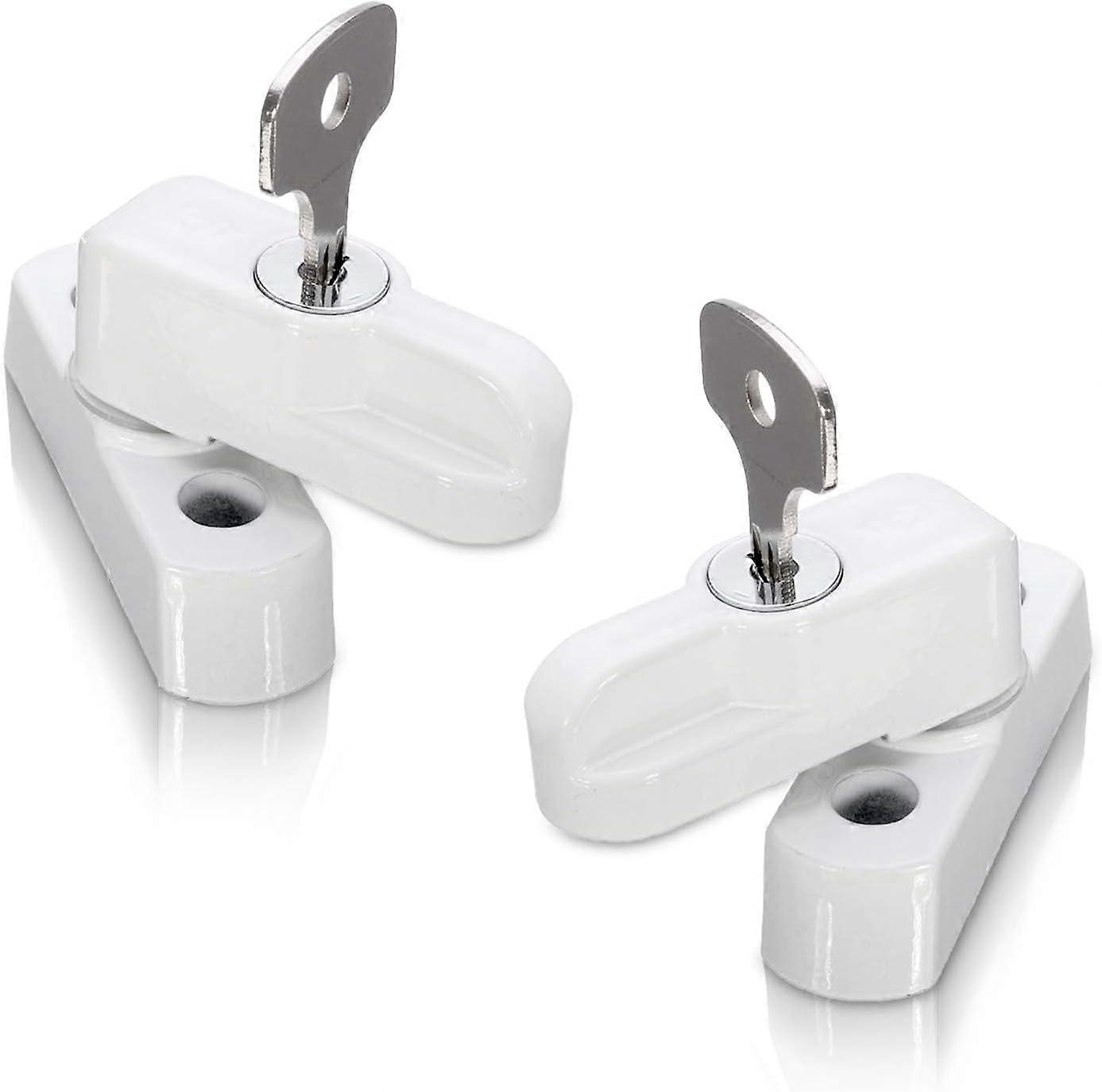 Door and Window Blockers for Doors, Windows in and for French Doors, Sash Blockers for Double Glazed Doors and Windows (Pack of 2, White)