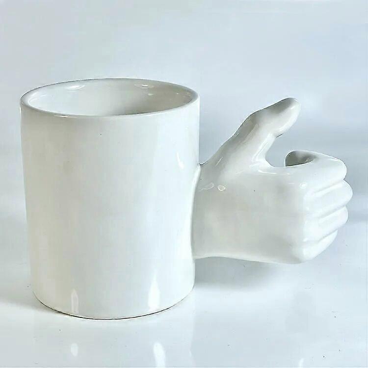 Creative Point Like Cup Stick Gesture Cup Spoof Personality Creative Ceramic Cup Coffee Cup