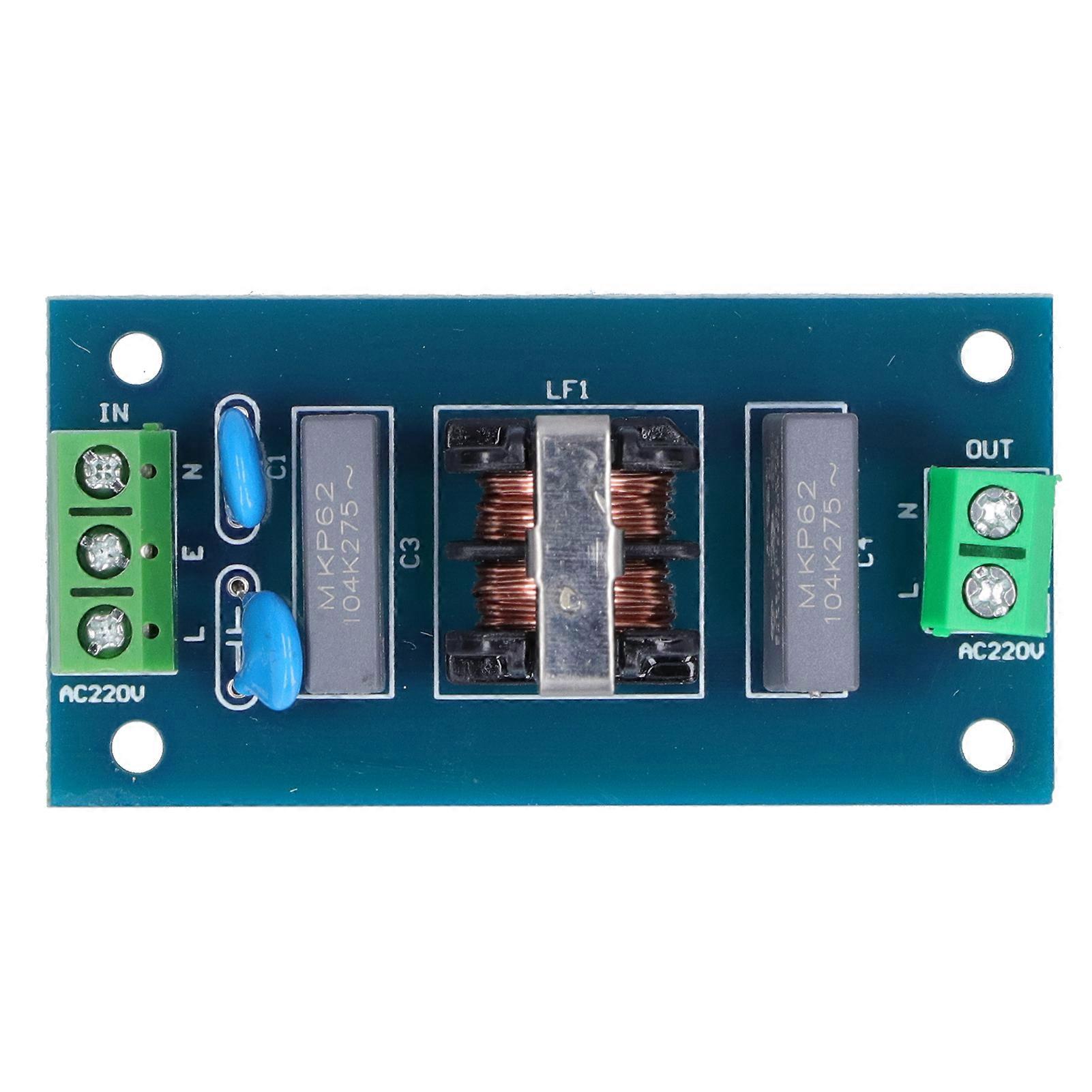 Filtering Board Power Supply Low Pass Filter Module EMI Sound Enhancement Tool 220V 2A